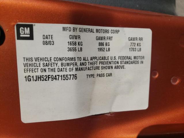 Photo 11 VIN: 1G1JH52F947155776 - CHEVROLET CAVALIER 