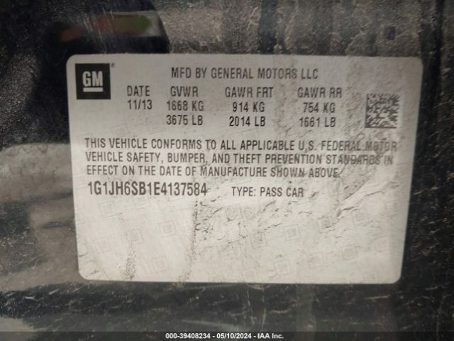 Photo 8 VIN: 1G1JH6SB1E4137584 - CHEVROLET SONIC 