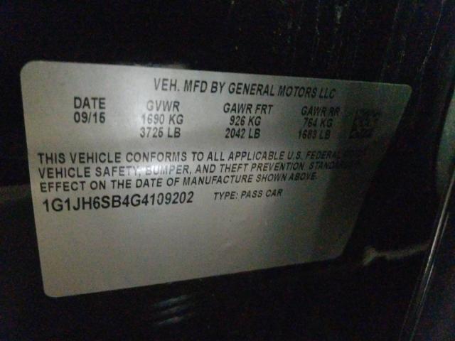 Photo 9 VIN: 1G1JH6SB4G4109202 - CHEVROLET SONIC RS 