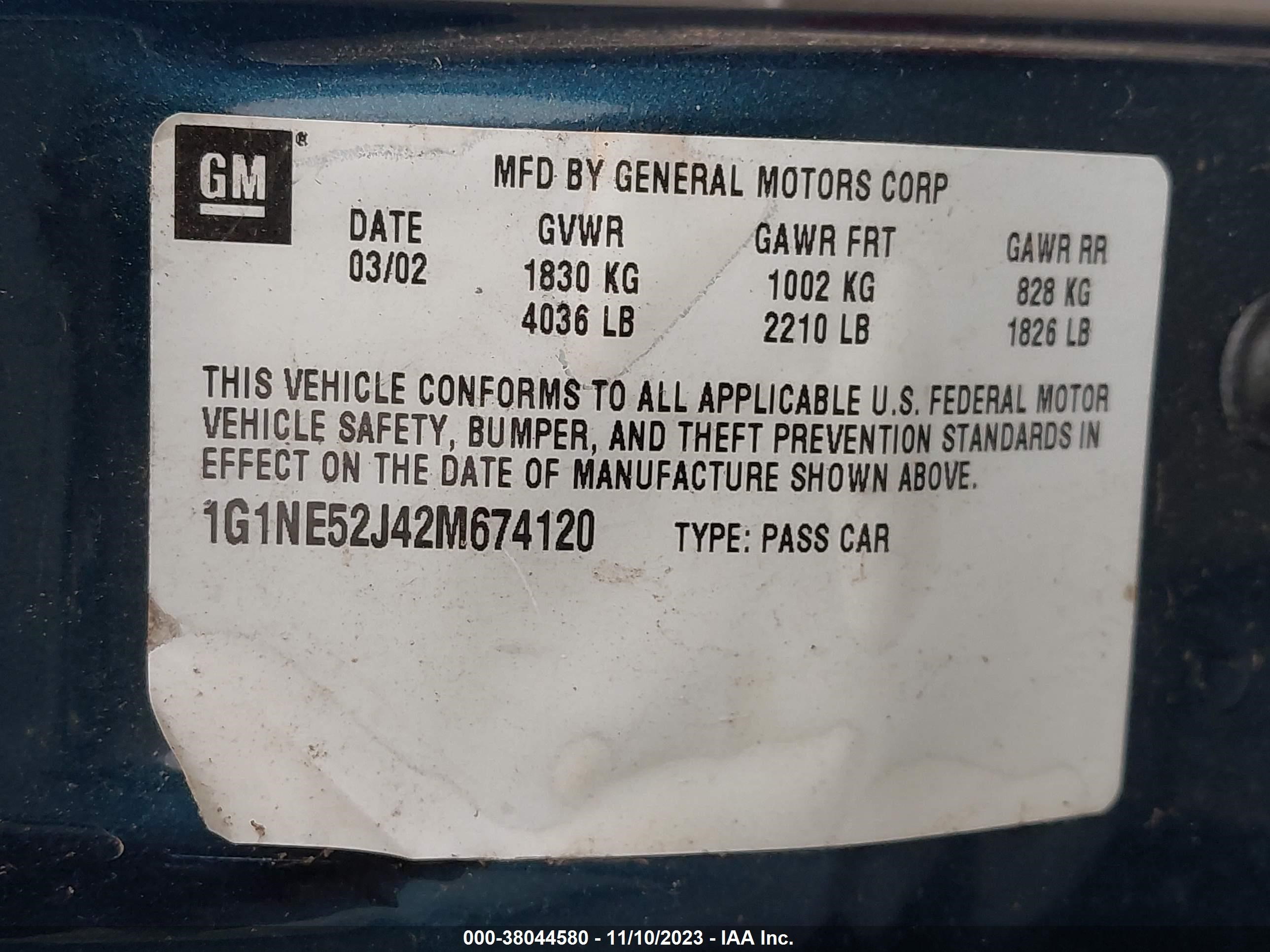 Photo 8 VIN: 1G1NE52J42M674120 - CHEVROLET MALIBU 