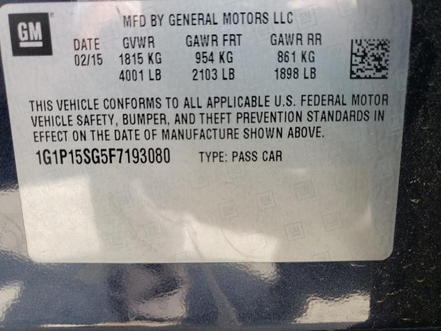 Photo 9 VIN: 1G1P15SG5F7193080 - CHEVROLET CRUZE L 