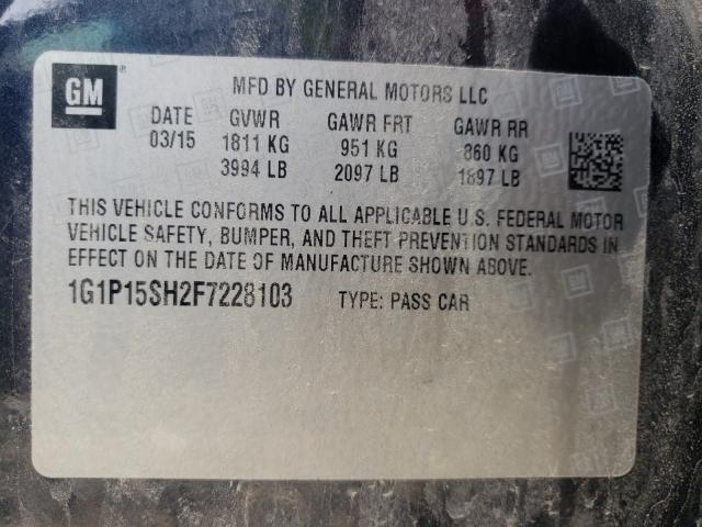 Photo 9 VIN: 1G1P15SH2F7228103 - CHEVROLET CRUZE L 