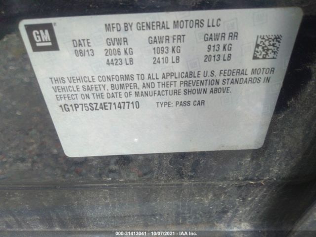 Photo 8 VIN: 1G1P75SZ4E7147710 - CHEVROLET CRUZE 