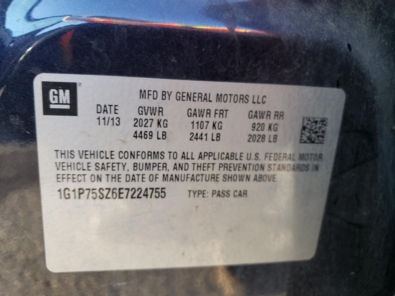 Photo 11 VIN: 1G1P75SZ6E7224755 - CHEVROLET CRUZE 