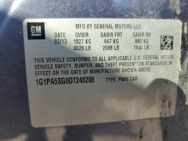 Photo 11 VIN: 1G1PA5SG0D7248208 - CHEVROLET CRUZE LS 