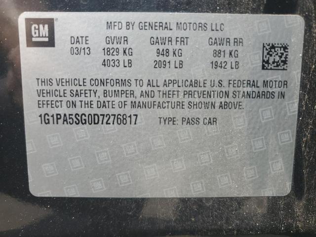 Photo 11 VIN: 1G1PA5SG0D7276817 - CHEVROLET CRUZE LS 