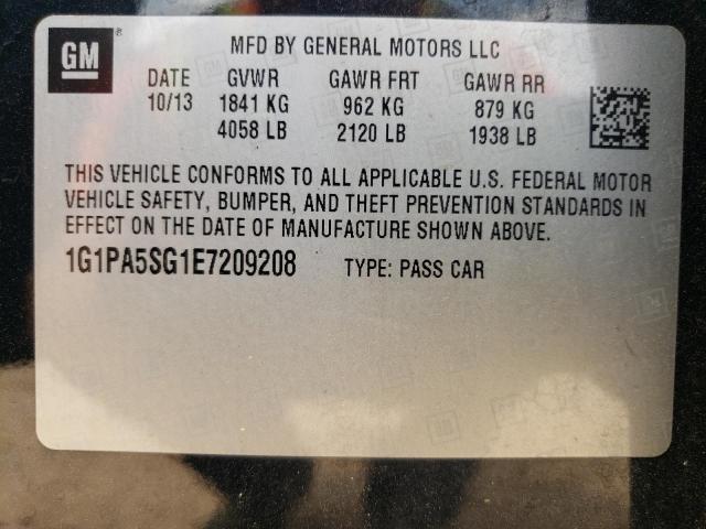 Photo 11 VIN: 1G1PA5SG1E7209208 - CHEVROLET CRUZE LS 