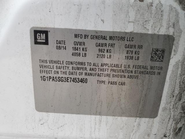 Photo 11 VIN: 1G1PA5SG3E7453460 - CHEVROLET CRUZE 