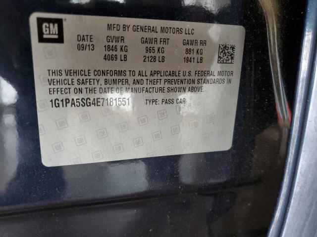 Photo 12 VIN: 1G1PA5SG4E7181551 - CHEVROLET CRUZE 