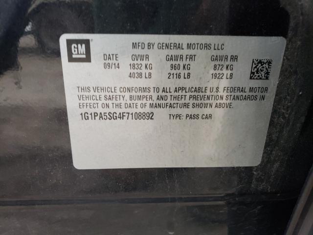 Photo 9 VIN: 1G1PA5SG4F7108892 - CHEVROLET CRUZE LS 