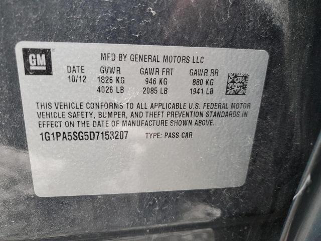 Photo 12 VIN: 1G1PA5SG5D7153207 - CHEVROLET CRUZE LS 