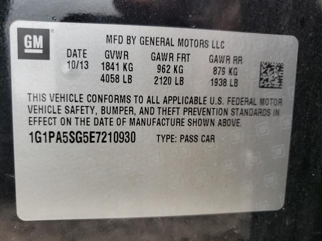 Photo 9 VIN: 1G1PA5SG5E7210930 - CHEVROLET CRUZE 