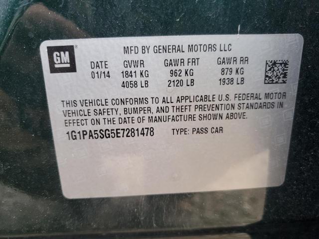 Photo 12 VIN: 1G1PA5SG5E7281478 - CHEVROLET CRUZE 