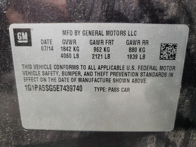 Photo 9 VIN: 1G1PA5SG5E7439740 - CHEVROLET CRUZE LS 