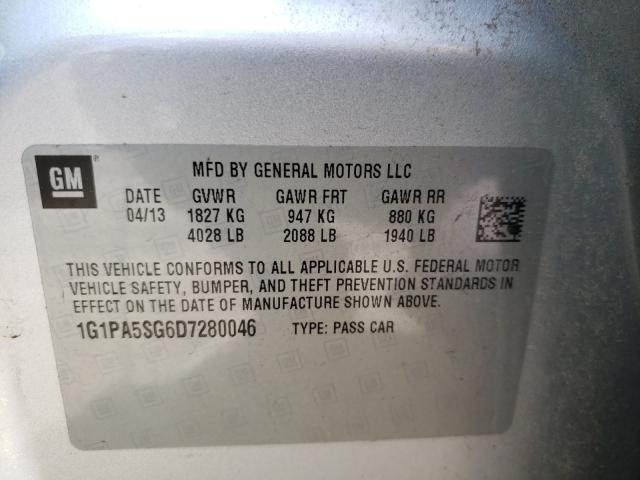 Photo 9 VIN: 1G1PA5SG6D7280046 - CHEVROLET CRUZE LS 