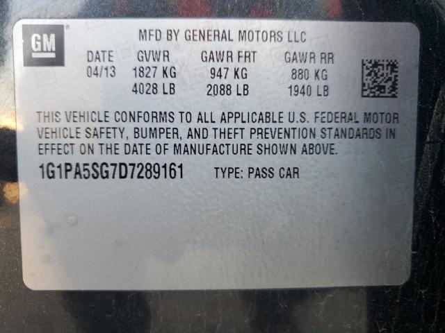 Photo 12 VIN: 1G1PA5SG7D7289161 - CHEVROLET CRUZE 