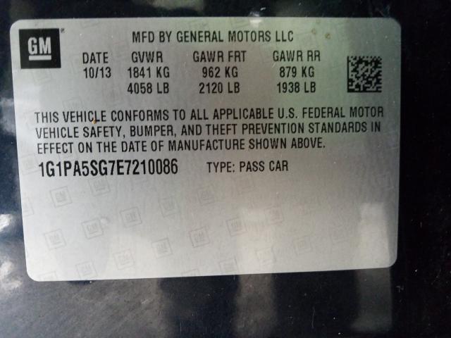 Photo 9 VIN: 1G1PA5SG7E7210086 - CHEVROLET CRUZE 