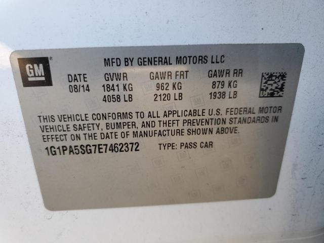 Photo 9 VIN: 1G1PA5SG7E7462372 - CHEVROLET CRUZE LS 