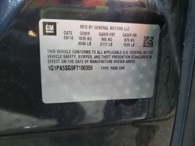 Photo 9 VIN: 1G1PA5SG9F7106359 - CHEVROLET CRUZE LS 