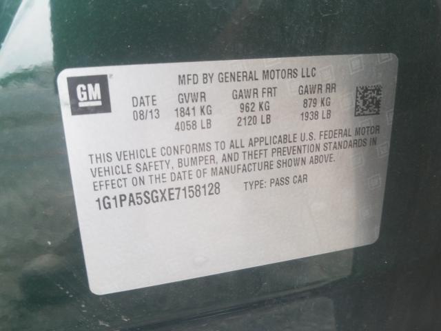 Photo 9 VIN: 1G1PA5SGXE7158128 - CHEVROLET CRUZE LS 