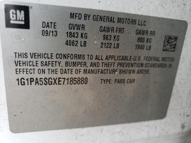 Photo 11 VIN: 1G1PA5SGXE7185880 - CHEVROLET CRUZE 