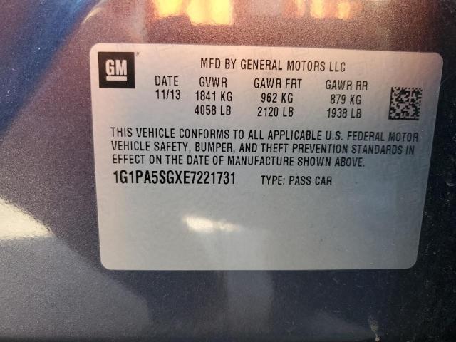 Photo 12 VIN: 1G1PA5SGXE7221731 - CHEVROLET CRUZE LS 