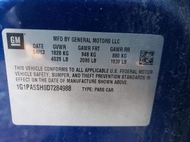 Photo 9 VIN: 1G1PA5SH0D7284988 - CHEVROLET CRUZE LS 