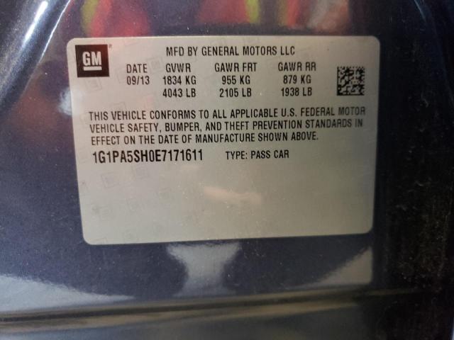 Photo 11 VIN: 1G1PA5SH0E7171611 - CHEVROLET CRUZE 