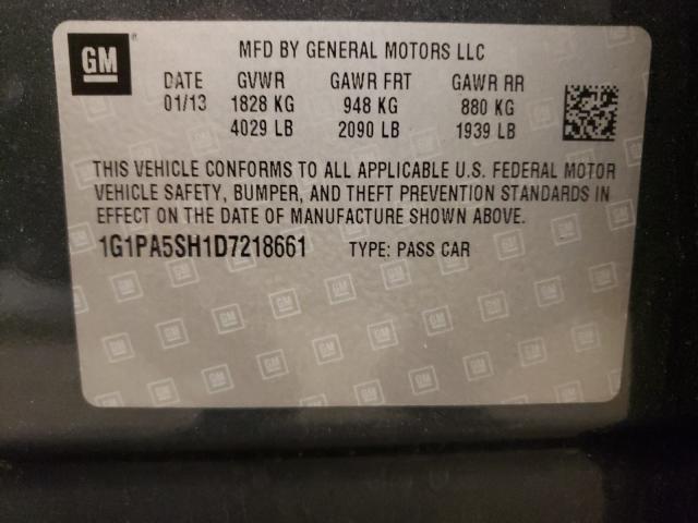 Photo 9 VIN: 1G1PA5SH1D7218661 - CHEVROLET CRUZE 