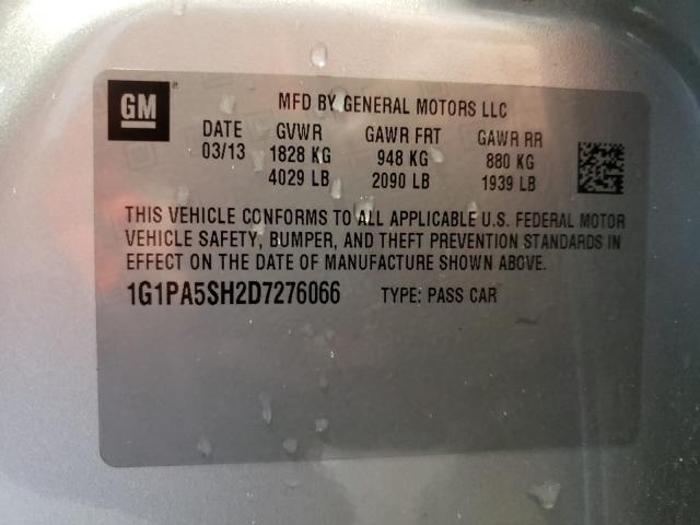 Photo 9 VIN: 1G1PA5SH2D7276066 - CHEVROLET CRUZE LS 