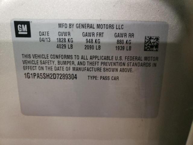 Photo 11 VIN: 1G1PA5SH2D7289304 - CHEVROLET CRUZE 