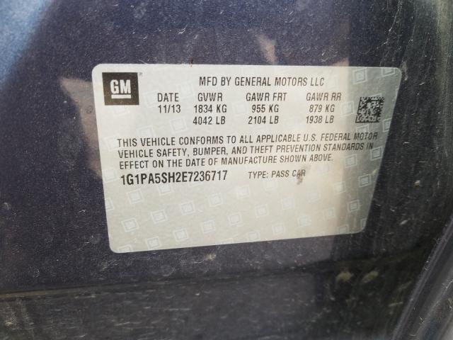 Photo 9 VIN: 1G1PA5SH2E7236717 - CHEVROLET CRUZE LS 