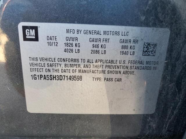 Photo 11 VIN: 1G1PA5SH3D7149598 - CHEVROLET CRUZE LS 