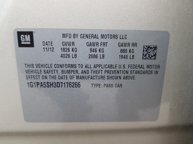 Photo 9 VIN: 1G1PA5SH3D7176266 - CHEVROLET CRUZE LS 