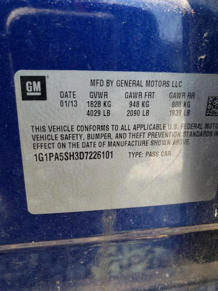 Photo 11 VIN: 1G1PA5SH3D7226101 - CHEVROLET CRUZE 