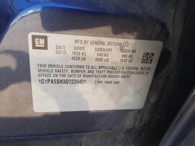 Photo 9 VIN: 1G1PA5SH3D7239401 - CHEVROLET CRUZE LS 