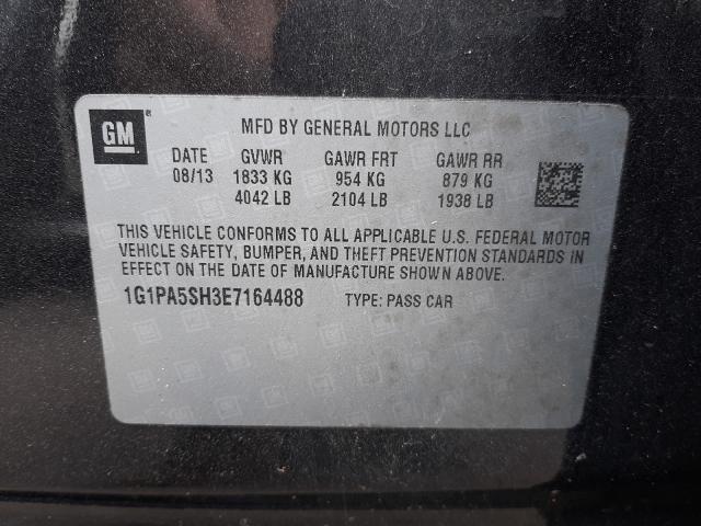 Photo 9 VIN: 1G1PA5SH3E7164488 - CHEVROLET CRUZE LS 