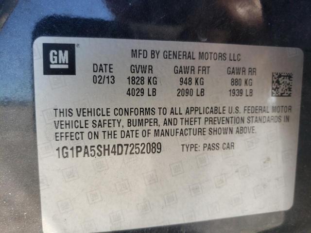 Photo 9 VIN: 1G1PA5SH4D7252089 - CHEVROLET CRUZE LS 