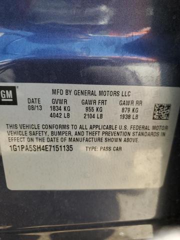 Photo 11 VIN: 1G1PA5SH4E7151135 - CHEVROLET CRUZE 