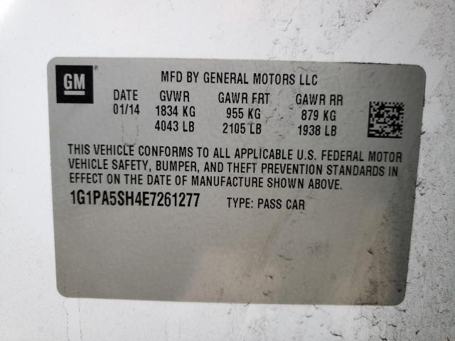 Photo 9 VIN: 1G1PA5SH4E7261277 - CHEVROLET CRUZE LS 