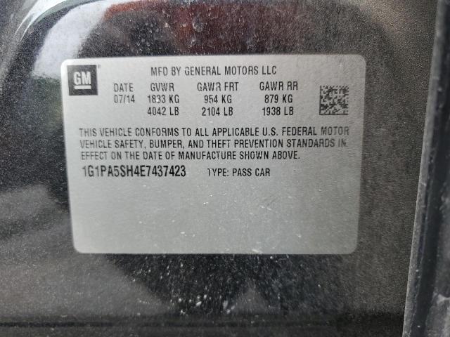 Photo 12 VIN: 1G1PA5SH4E7437423 - CHEVROLET CRUZE 