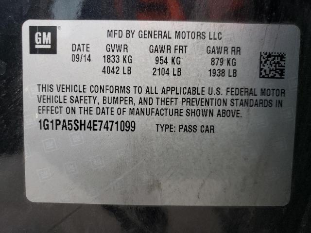 Photo 11 VIN: 1G1PA5SH4E7471099 - CHEVROLET CRUZE LS 