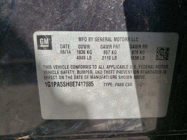 Photo 9 VIN: 1G1PA5SH8E7417885 - CHEVROLET CRUZE LS 