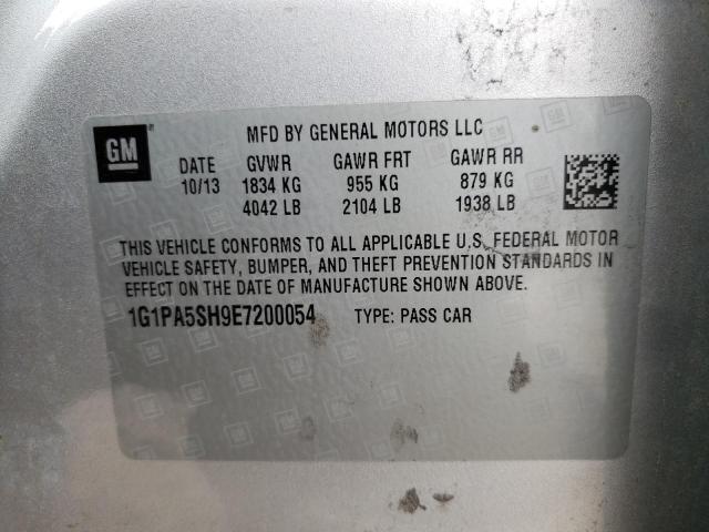 Photo 11 VIN: 1G1PA5SH9E7200054 - CHEVROLET CRUZE 