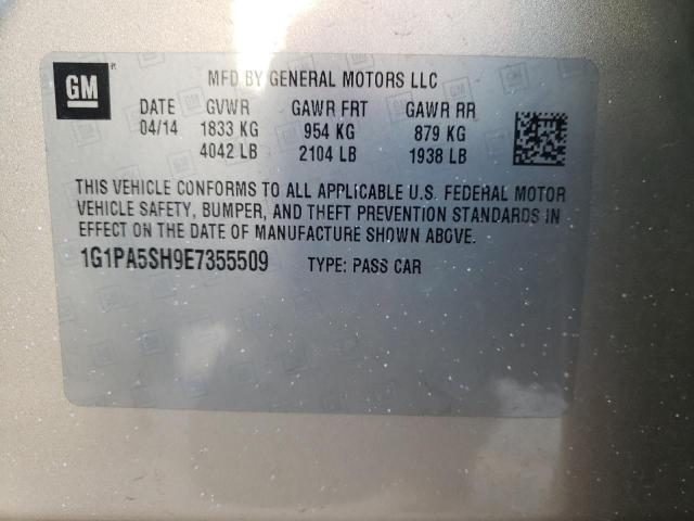 Photo 11 VIN: 1G1PA5SH9E7355509 - CHEVROLET CRUZE 