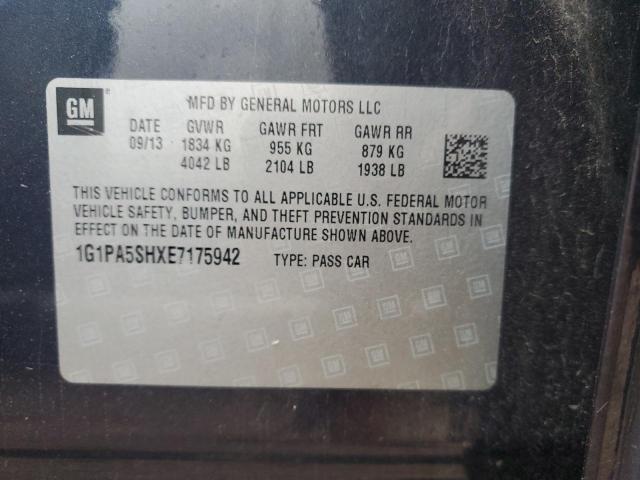 Photo 11 VIN: 1G1PA5SHXE7175942 - CHEVROLET CRUZE 