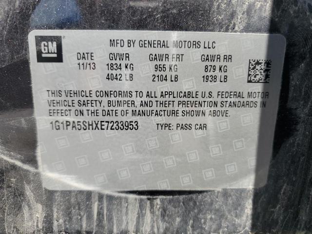 Photo 11 VIN: 1G1PA5SHXE7233953 - CHEVROLET CRUZE 