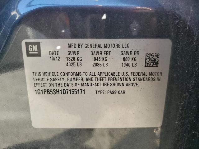 Photo 11 VIN: 1G1PB5SH1D7155171 - CHEVROLET CRUZE LS 