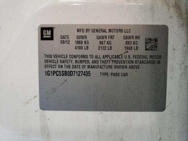 Photo 11 VIN: 1G1PC5SB0D7127435 - CHEVROLET CRUZE LT 