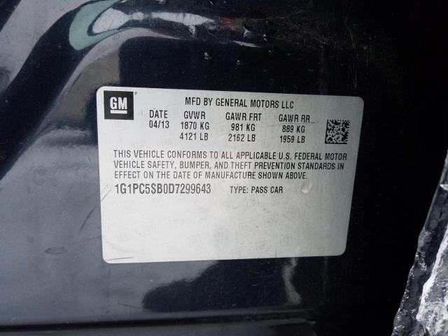 Photo 9 VIN: 1G1PC5SB0D7299643 - CHEVROLET CRUZE LT 